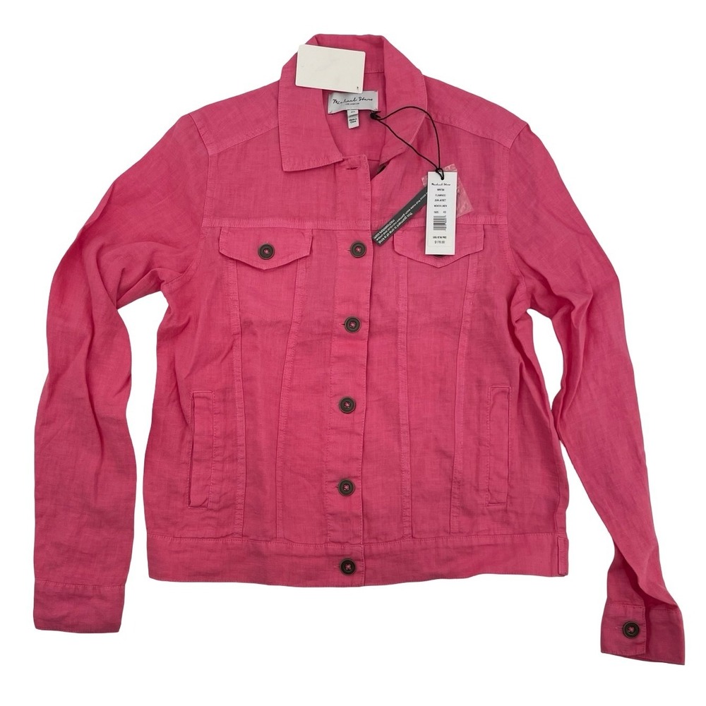 Michael Stars Jean Jacket Flamingo XS Pink New With Tags